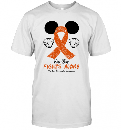 Mickey Mouse No One Fights Alone Multiple Sclerosis Awareness T-Shirt