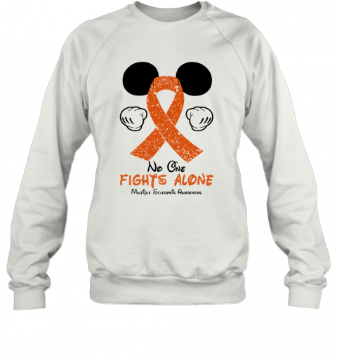 Mickey Mouse No One Fights Alone Multiple Sclerosis Awareness T-Shirt Unisex Sweatshirt