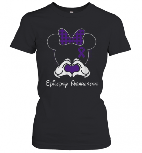 Minnie Mouse And Epilepsy Awareness T-Shirt Classic Women's T-shirt