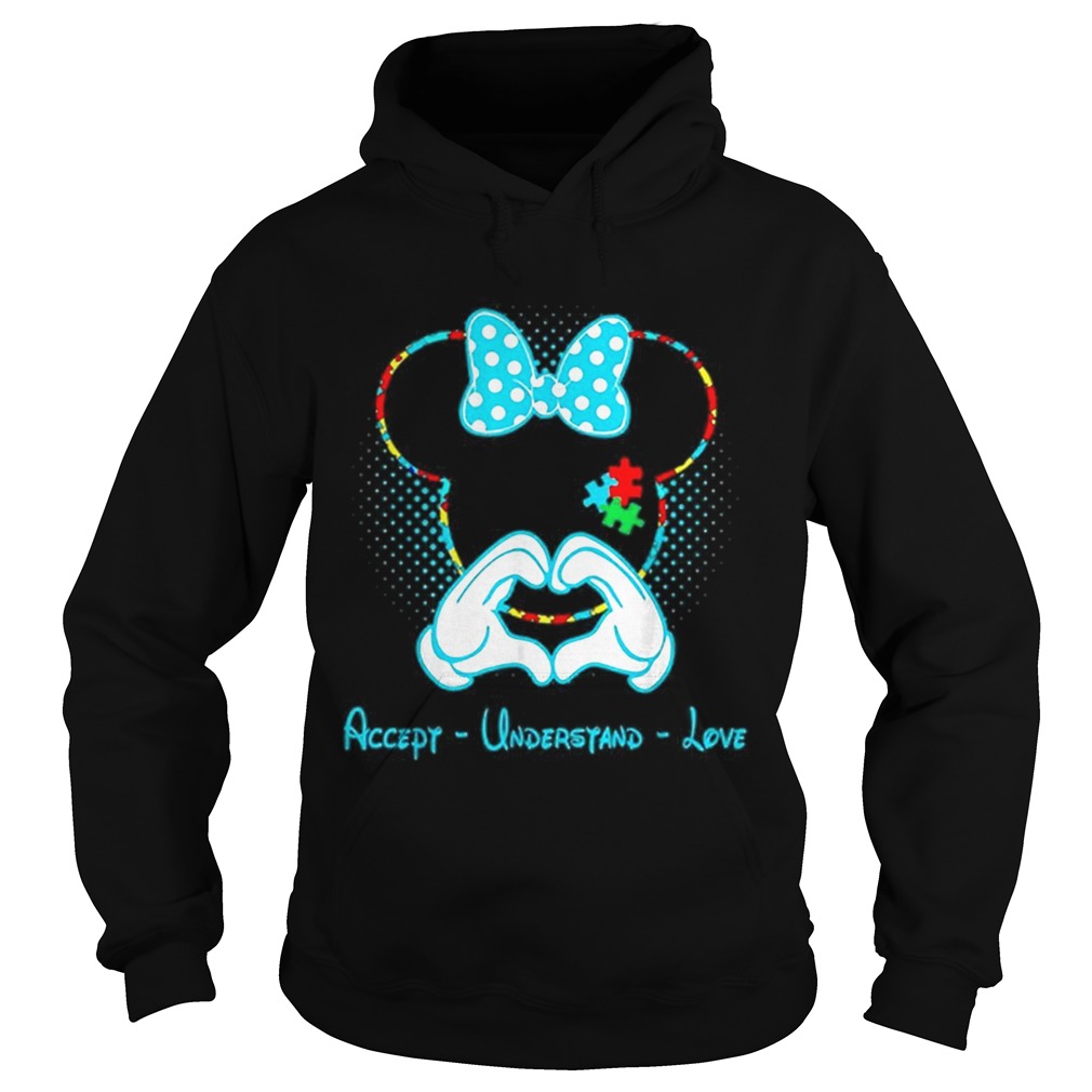 Minnie mouse accept understand love Autism Awareness Puzzle Hoodie