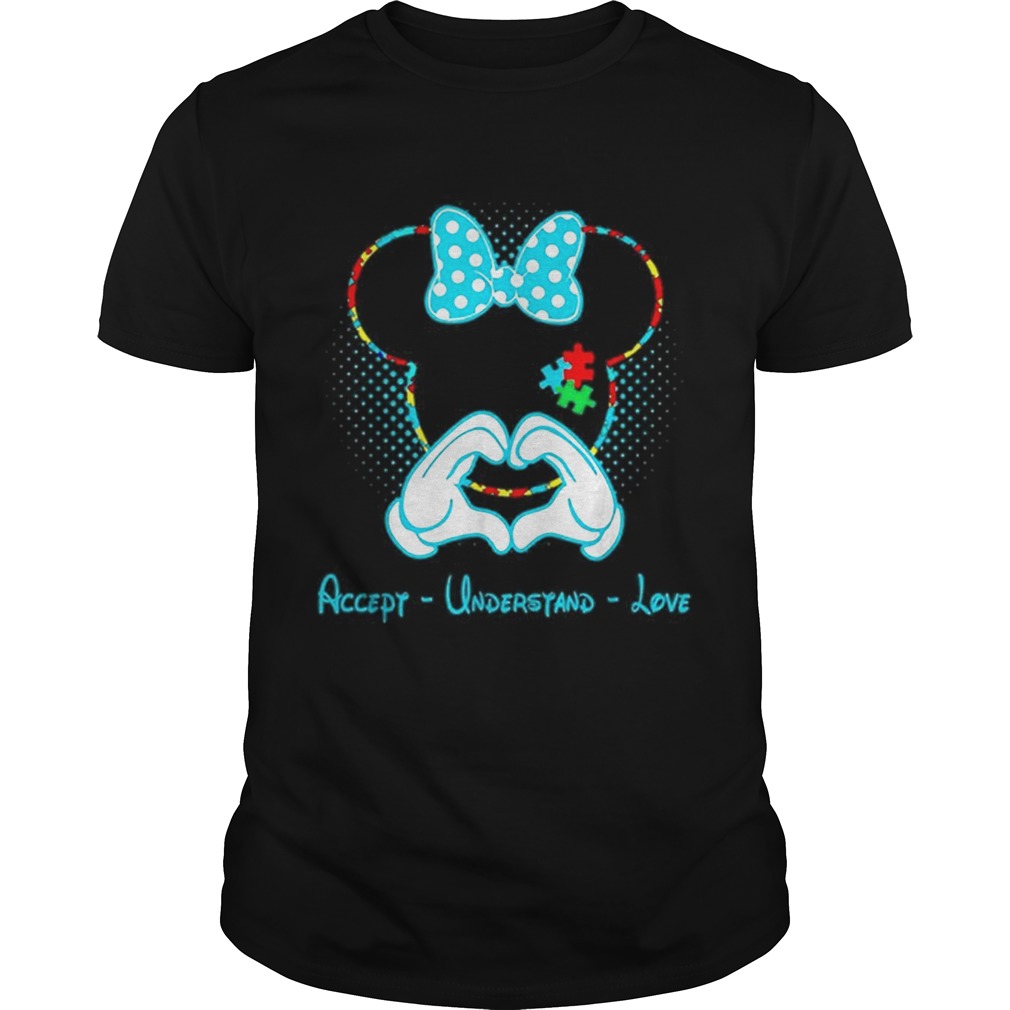 Minnie mouse accept understand love Autism Awareness Puzzle shirt