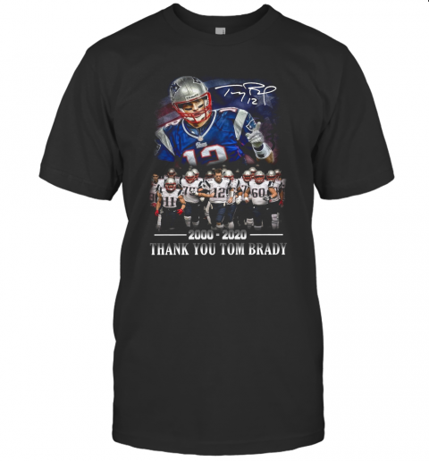 New England Patriots 2000 2020 Thank You Tom Brady T-Shirt