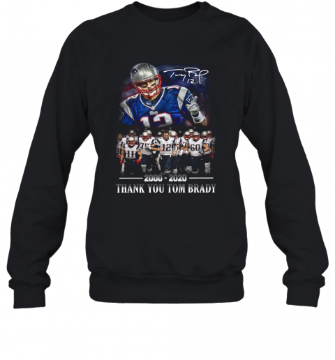 New England Patriots 2000 2020 Thank You Tom Brady T-Shirt Unisex Sweatshirt