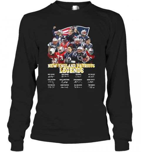 New England Patriots Legends All Team Signature T-Shirt Long Sleeved T-shirt 