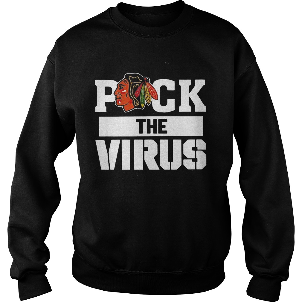 Nice Chicago Blackhawks Puck The Virus Corona Covid19 Sweatshirt