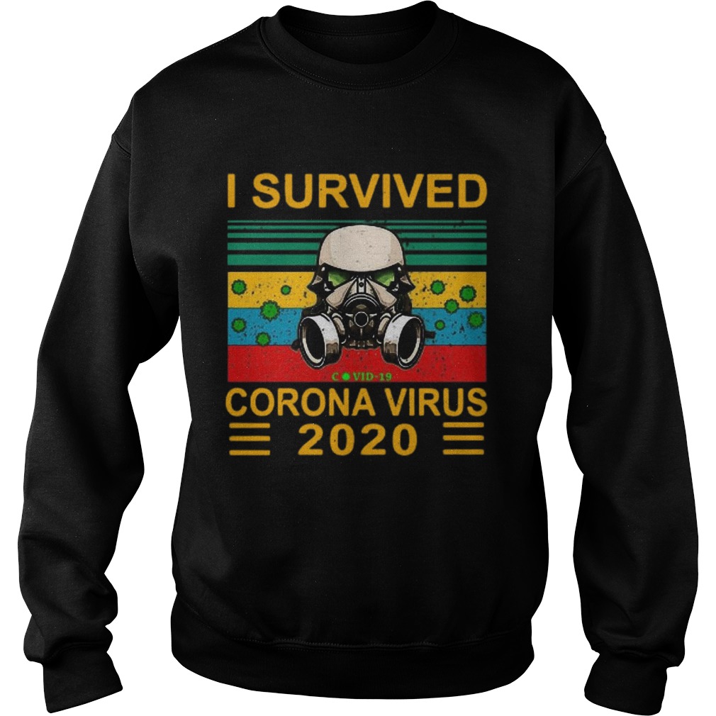 Nice I Survived Face Mask Corona Virus 2020 Vintage Sweatshirt