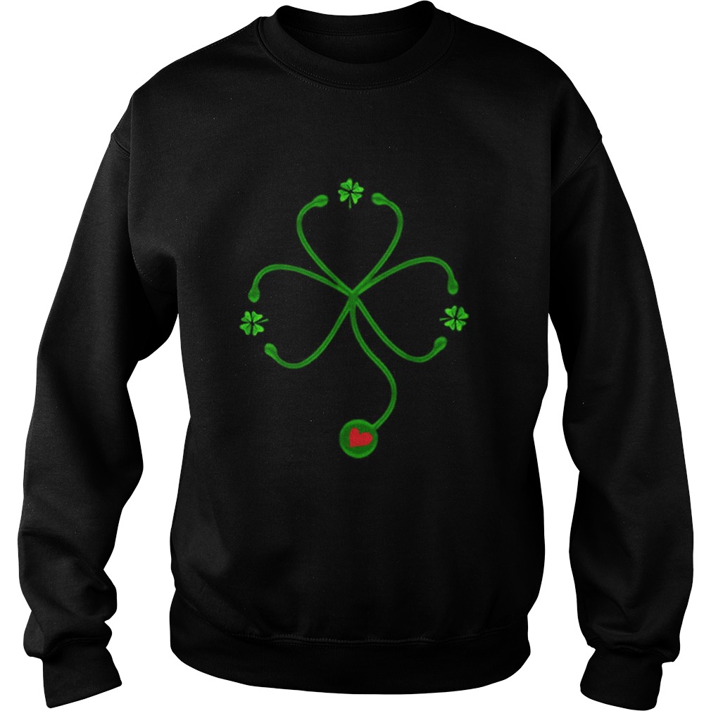 Nice Irish Nurse St Patricks Day Stethoscope Heartbeat Sweatshirt