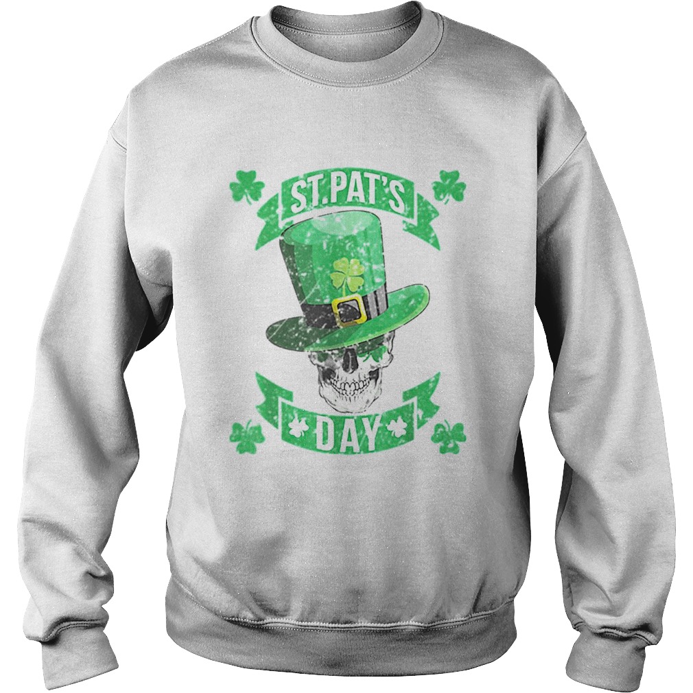 Nice St Patricks Day With Sugar Skull Leprechaun Sweatshirt