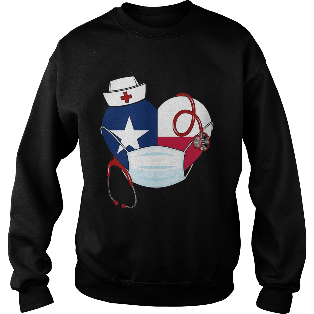Nurse Texas Flag Heart Sweatshirt