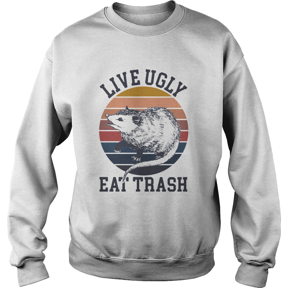 Opossum Live Ugly Eat Trash Vintage Sweatshirt