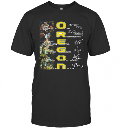 Oregon Minyon Moore Ruthy Hebard Signature T-Shirt