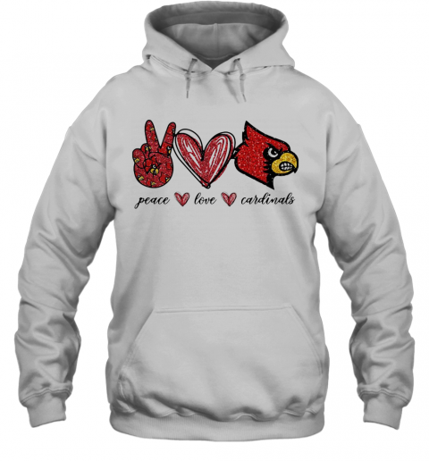 Peace Love Cardinals T-Shirt Unisex Hoodie