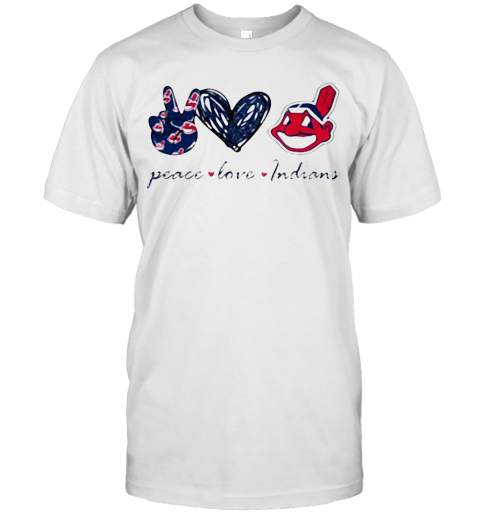 Peace Love Cleveland Indians T-Shirt