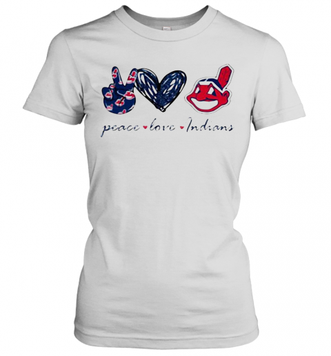Peace Love Cleveland Indians T-Shirt Classic Women's T-shirt