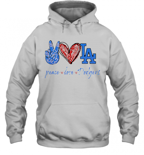 Peace Love Dodgers Logo T-Shirt Unisex Hoodie