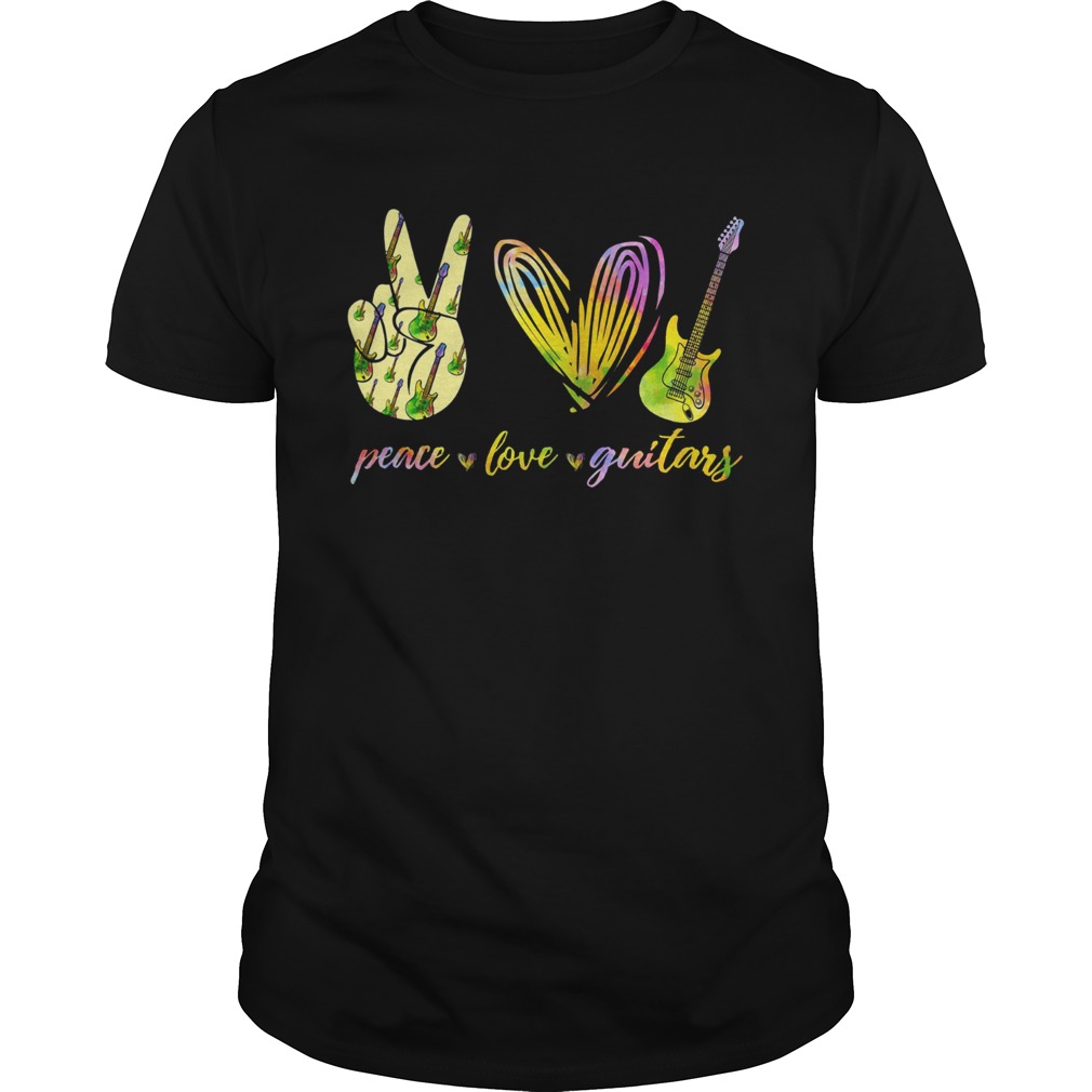 Peace Love Guitars special version shirt - Trend Tee Shirts Store