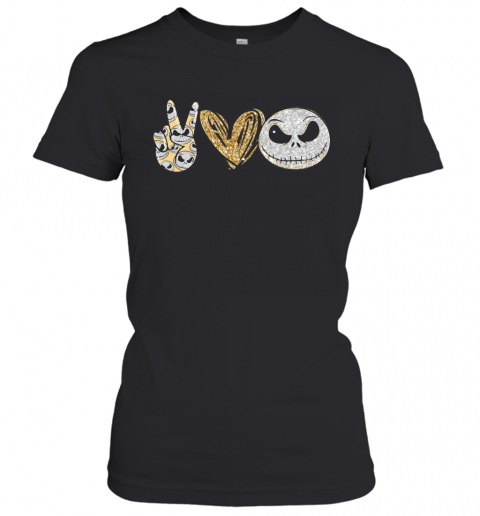 Peace Love Jack Skeleton T-Shirt Classic Women's T-shirt
