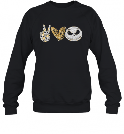 Peace Love Jack Skeleton T-Shirt Unisex Sweatshirt
