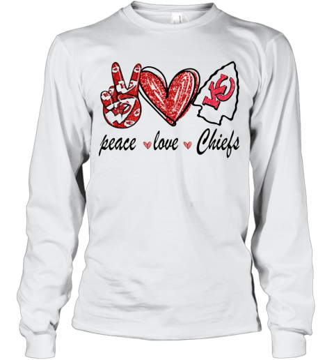 Peace Love Kansas City Chiefs T-Shirt Long Sleeved T-shirt 