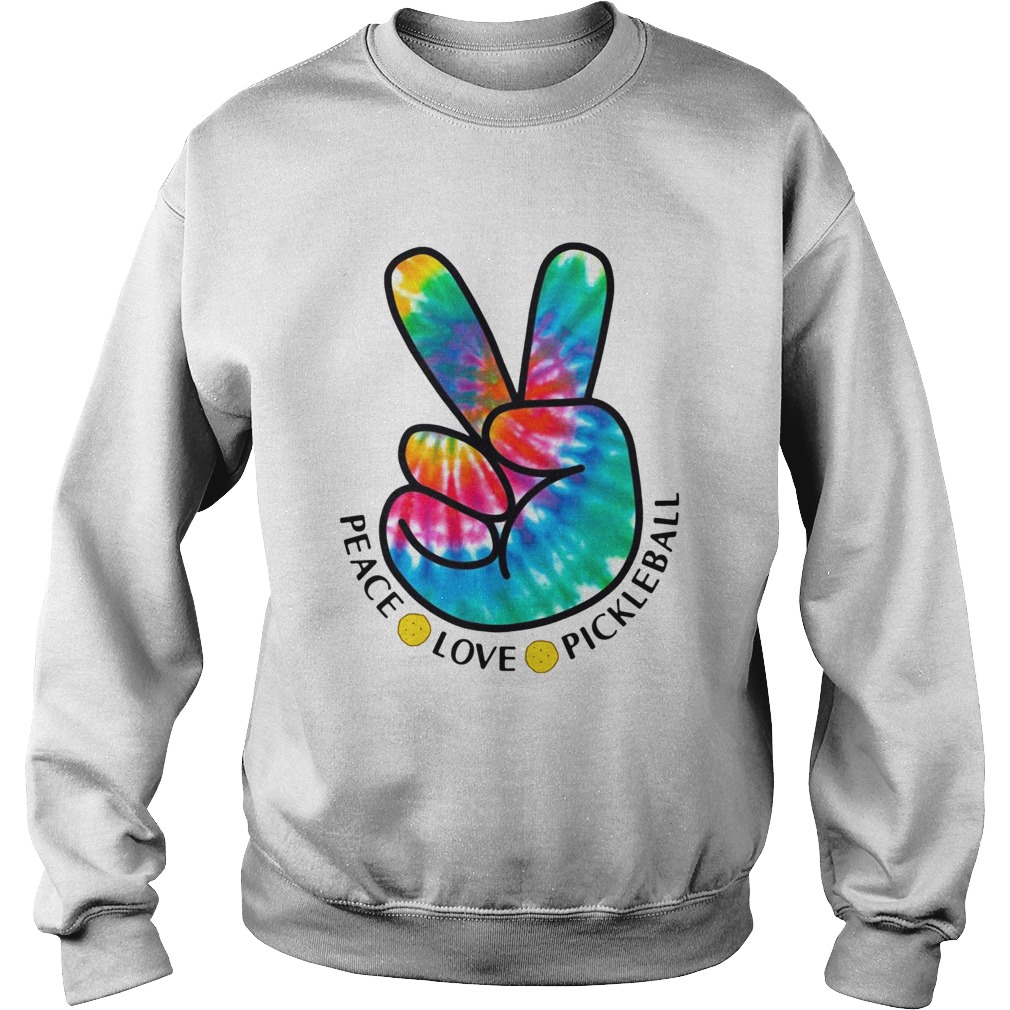 Peace Love Pickleball Groovy Tie Dye Sweatshirt