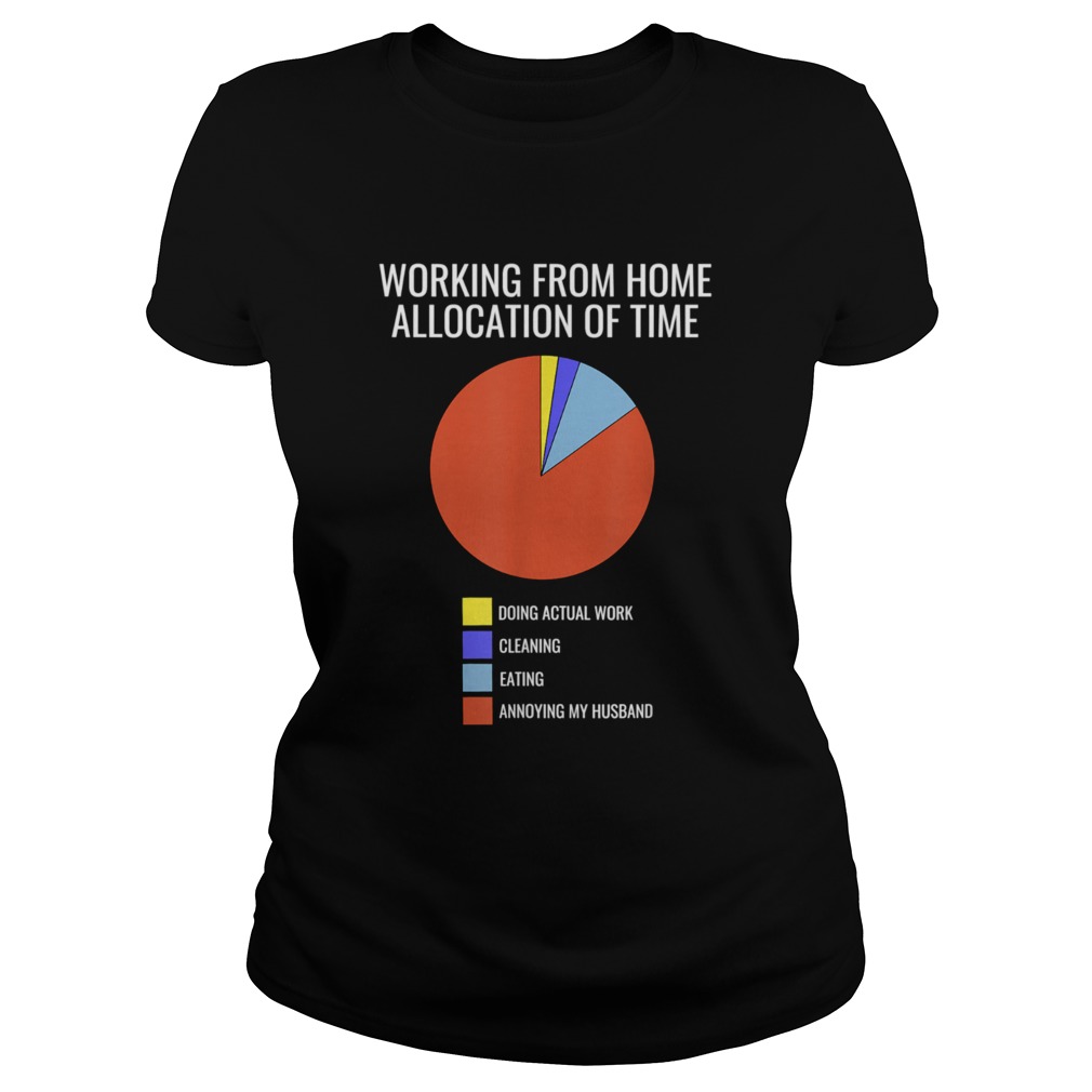 Pie Chart Annoying Husband Wife Working From Home Classic Ladies