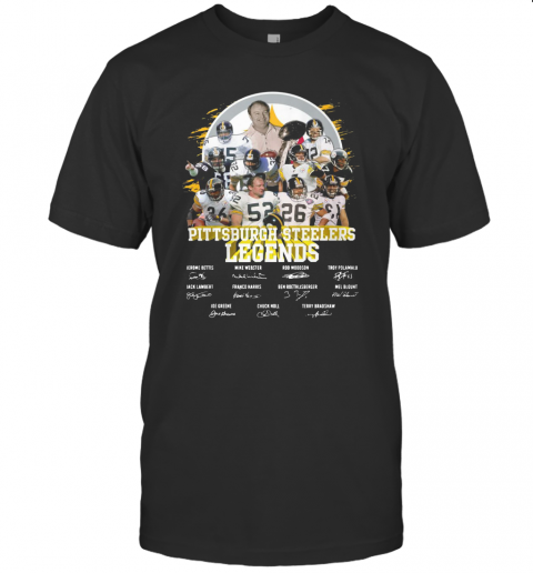 Pittsburgh Steelers Legends All Team Signatures T-Shirt