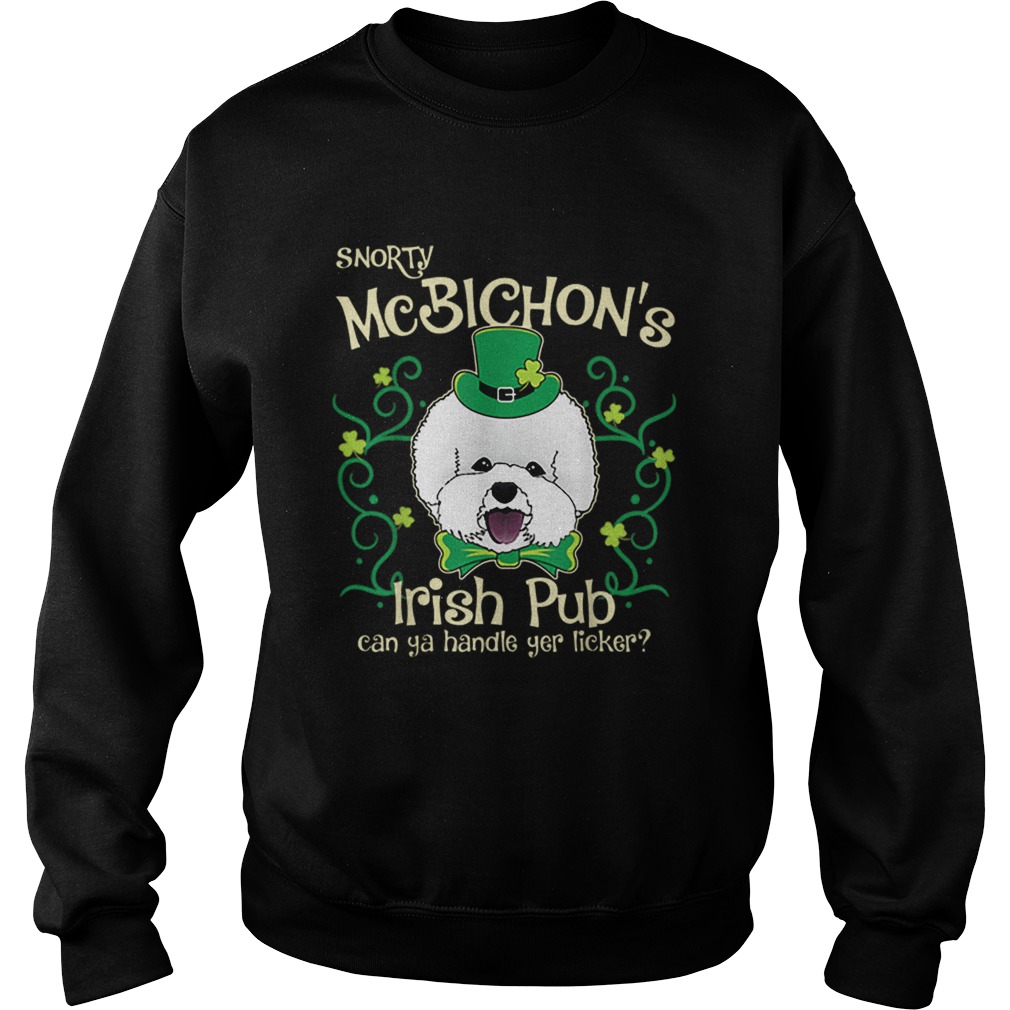 Pretty Bichon Frise Dog Gifts St Patricks Day Sweatshirt