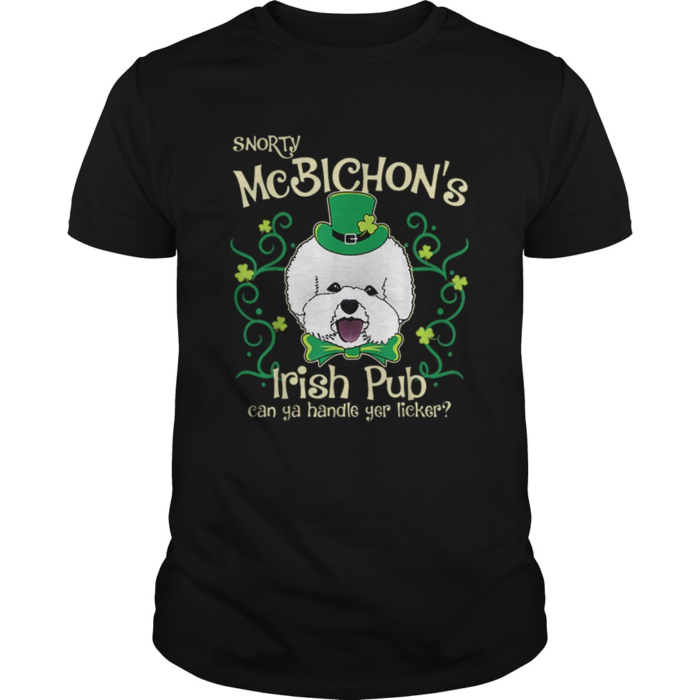 Pretty Bichon Frise Dog Gifts St Patricks Day shirt