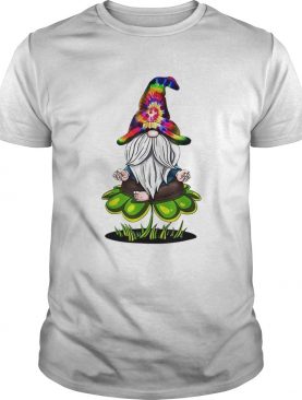 Pretty Hippie Tie Dye Gnomes Yoga St Patricks Day Shamrock Namaste shirt