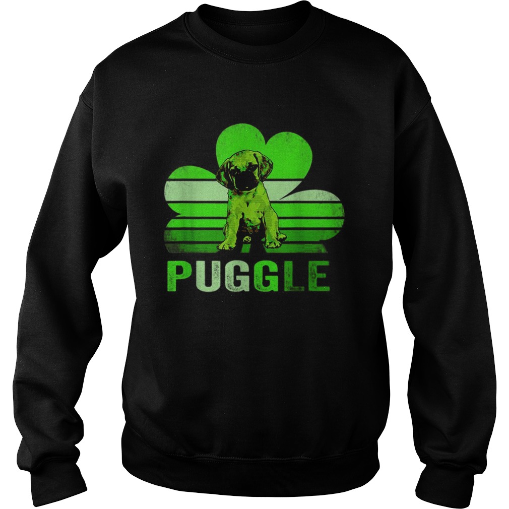 Puggle shamrock St Patricks day Sweatshirt