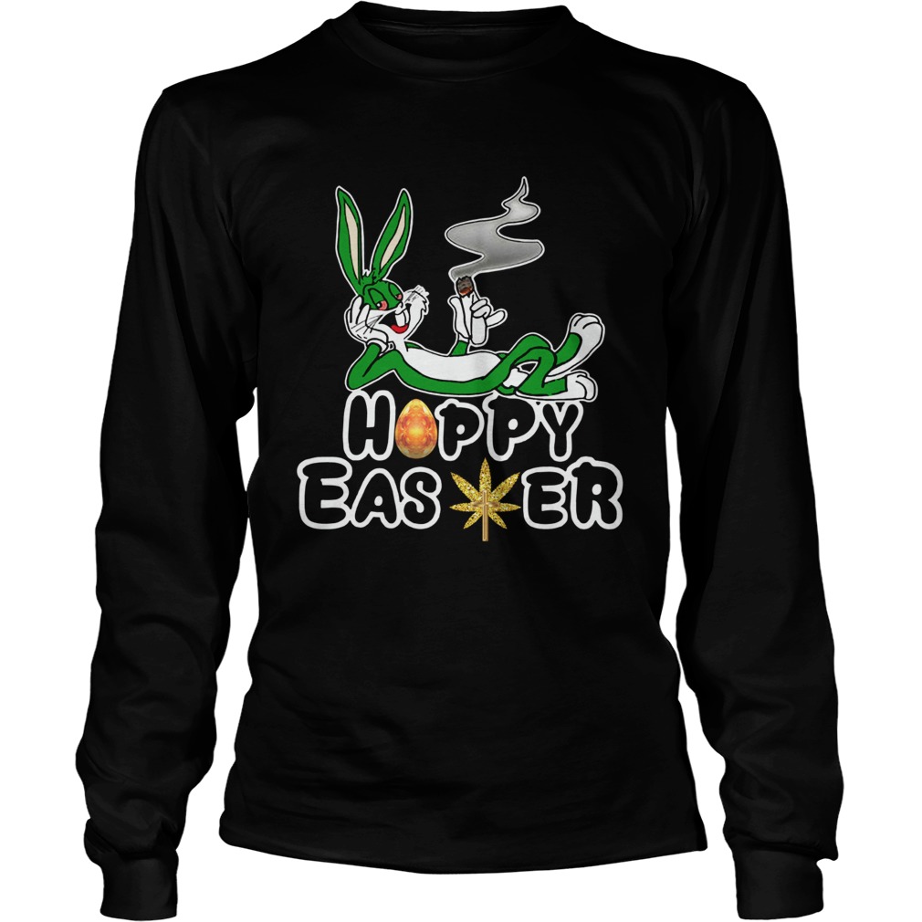 Rabbit Happy Easter Cannabis Weed Bunny Long Sleeve