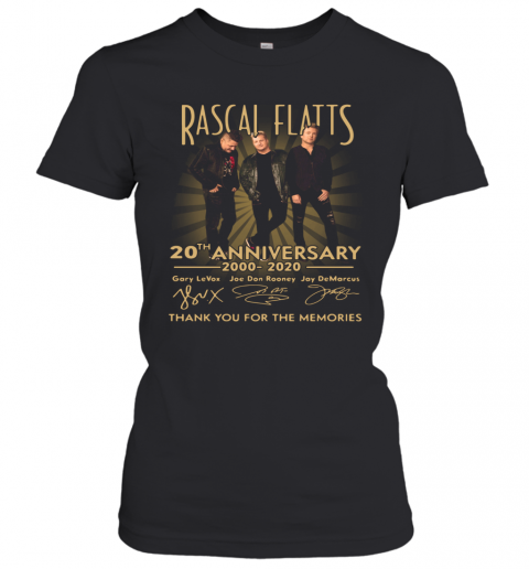 Rascal Flatts 20Th Anniversary 2000 2020 Thank You For The Memories T-Shirt Classic Women's T-shirt
