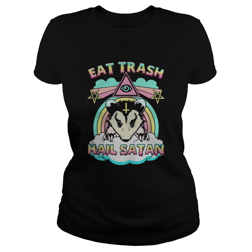 Rat Eat Trash Hail Satan Classic Ladies