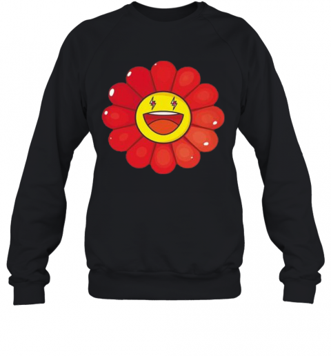 Rojo Large Flower T-Shirt Unisex Sweatshirt