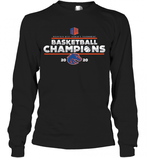 Royal Boise State Broncos 2020 Mountain West Women'S Basketball Champions T-Shirt Long Sleeved T-shirt 