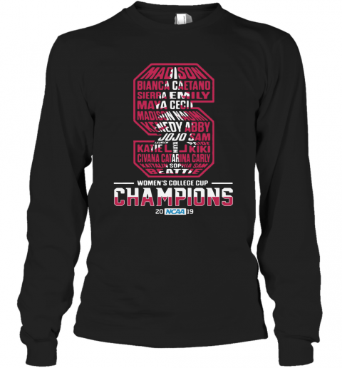 S Women'S College Cup Champions 2019 T-Shirt Long Sleeved T-shirt 