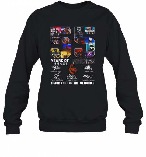 Scorpions Hard Rock Band 55Th Years Of 1965 2020 Name Member Signature T-Shirt Unisex Sweatshirt
