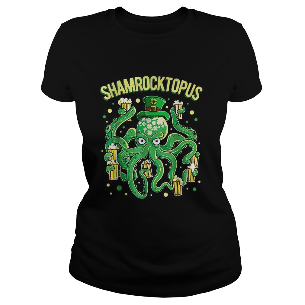 Shamrocktopus St Patricks Day Men Octopus Leprechaun Beer Classic Ladies