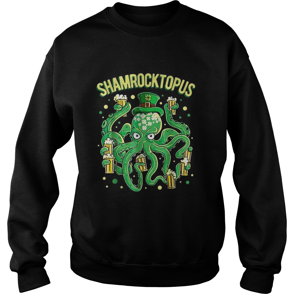 Shamrocktopus St Patricks Day Men Octopus Leprechaun Beer Sweatshirt