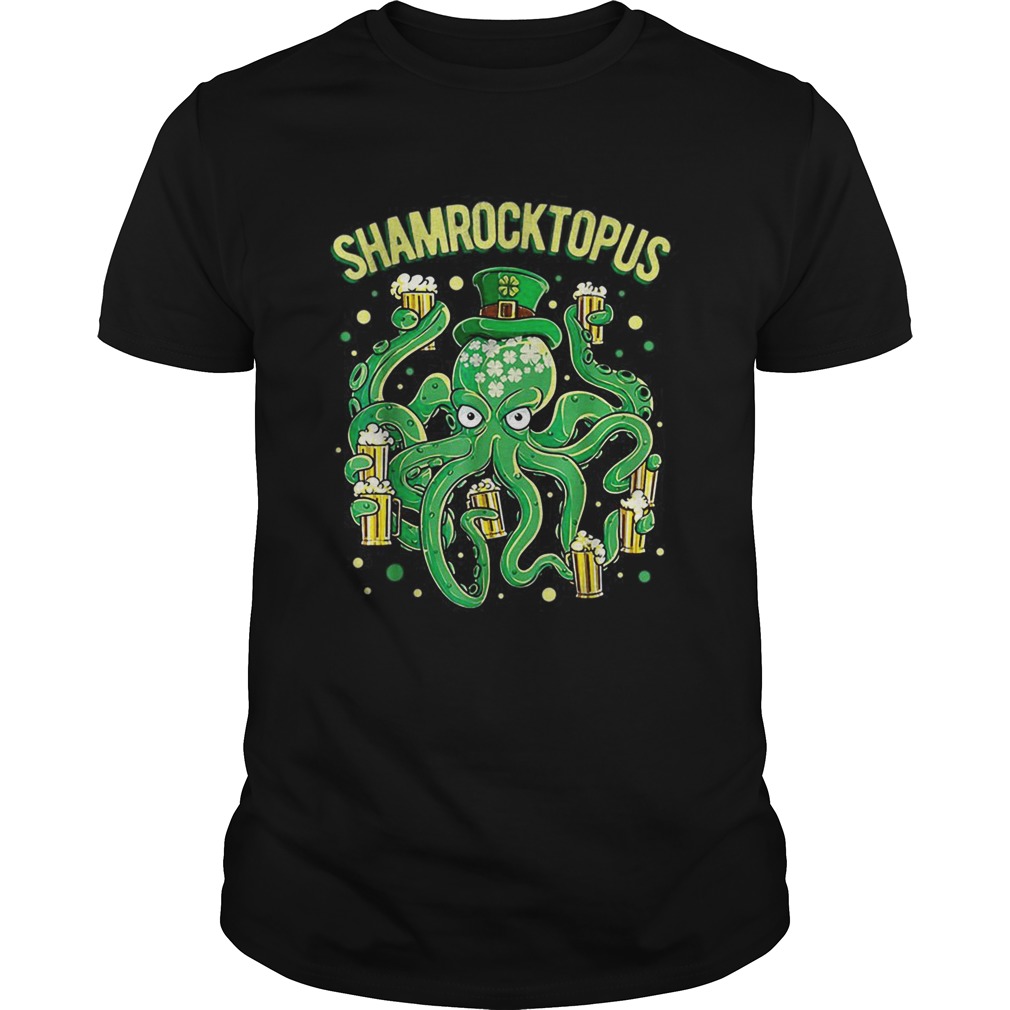 Shamrocktopus St Patricks Day Men Octopus Leprechaun Beer shirt