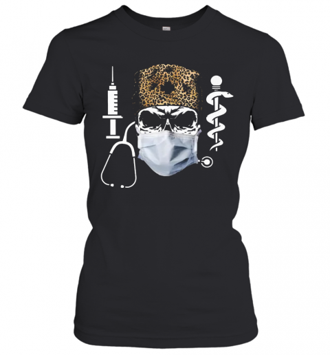 Skull Nurse Leopard Coronavirus T-Shirt Classic Women's T-shirt