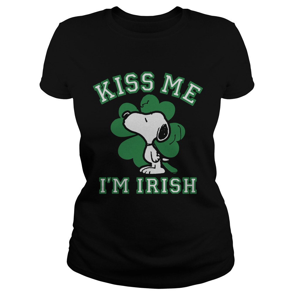 Snoopy Kiss Me Im Irish Classic Ladies
