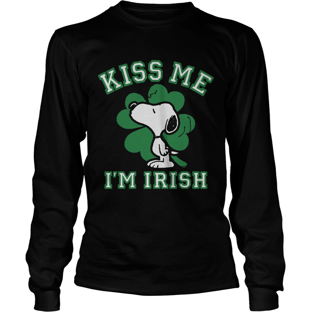 Snoopy Kiss Me Im Irish Long Sleeve