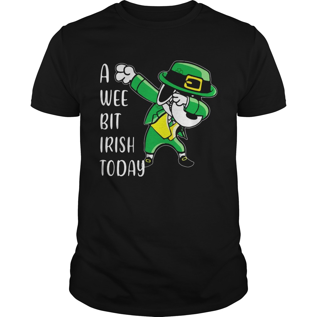 Snoopy dabbing St Patricks Day A wee bit Irish today shirt