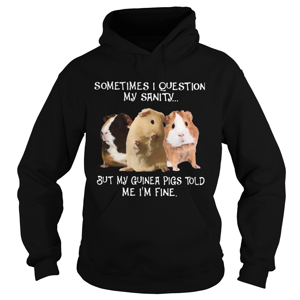 Sometimes I Question My Sanity But My Guinea Pigs Told Me Im Fine Hoodie
