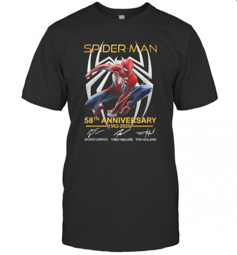 Spider Man 58Th Anniversary 1962 2020 Signatures T-Shirt