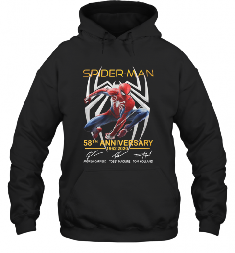 Spider Man 58Th Anniversary 1962 2020 Signatures T-Shirt Unisex Hoodie