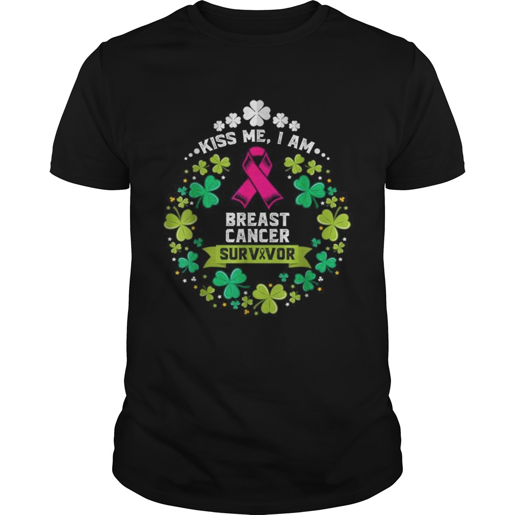 St Patricks Day Breast Cancer Awareness Support Ribbon shirt