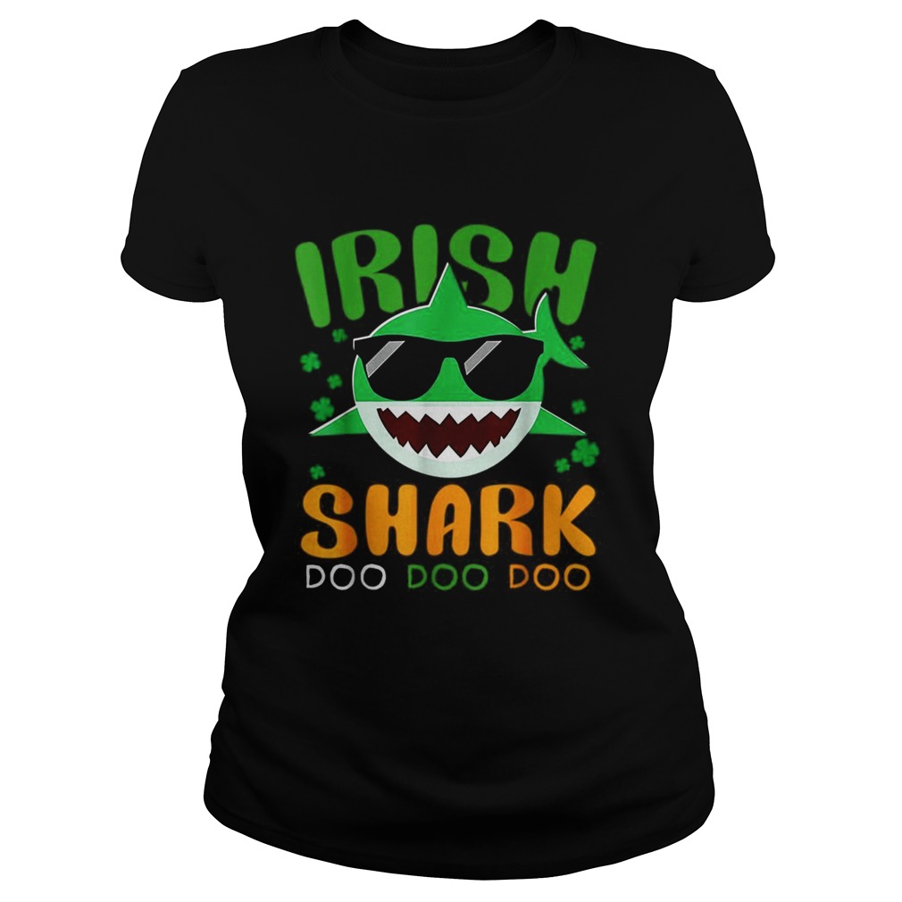 St Patricks Day Irish Shark Funny Gift For Men Women Kids Classic Ladies