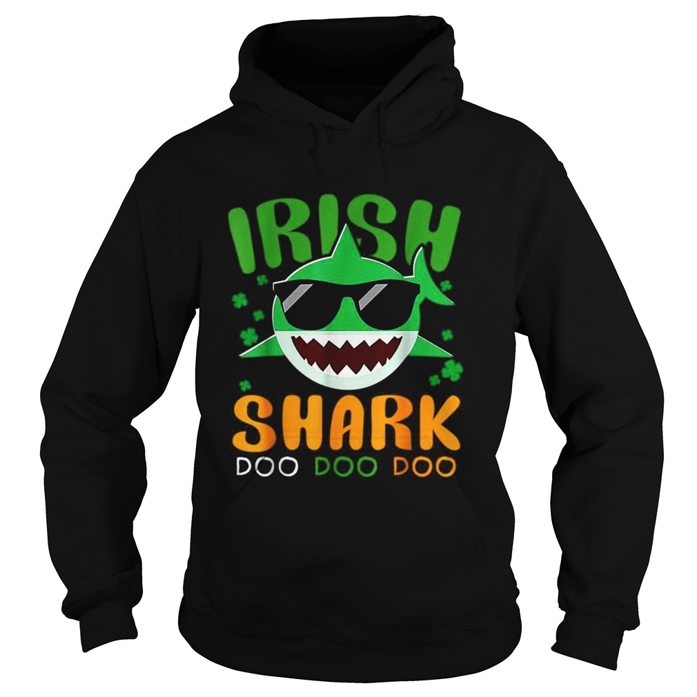 St Patricks Day Irish Shark Funny Gift For Men Women Kids Hoodie